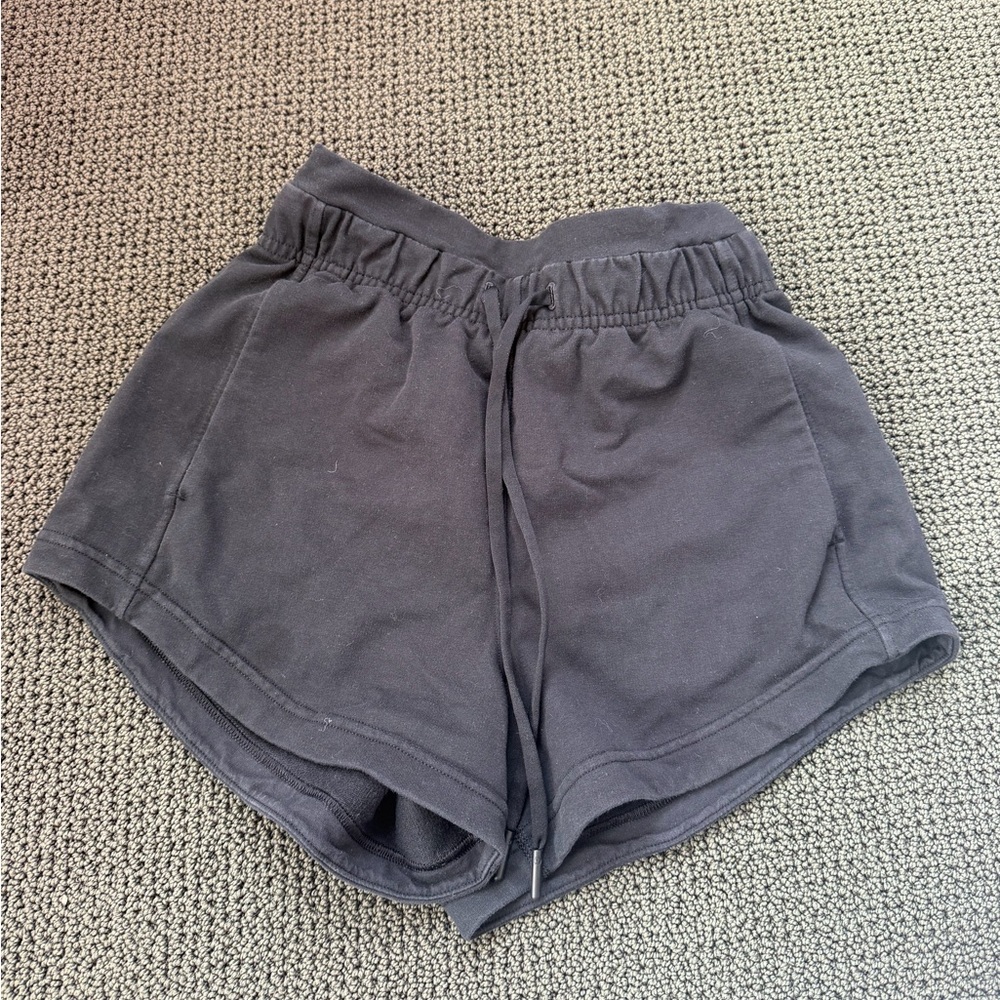 Black lululemon tie up shorts. Super cute! Size 2.